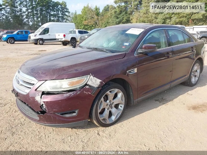 2011 Ford Taurus Sel VIN: 1FAHP2EW2BG114511 Lot: 40157571