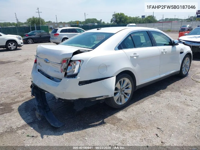 2011 Ford Taurus Limited VIN: 1FAHP2FW5BG187046 Lot: 40180641