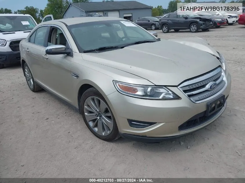 2011 Ford Taurus Limited VIN: 1FAHP2FW9BG178396 Lot: 40212703