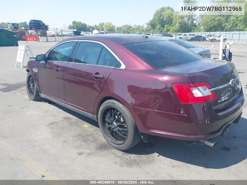 2011 Ford Taurus Se VIN: 1FAHP2DW7BG112965 Lot: 40246910