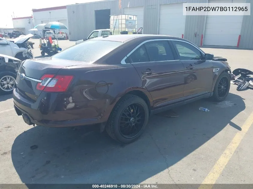 2011 Ford Taurus Se VIN: 1FAHP2DW7BG112965 Lot: 40246910