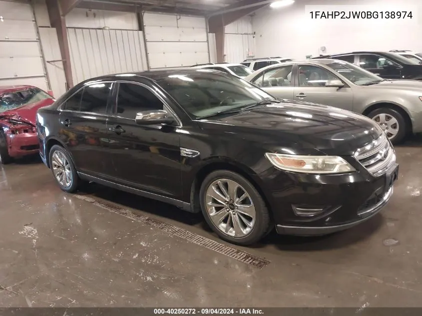 1FAHP2JW0BG138974 2011 Ford Taurus Limited