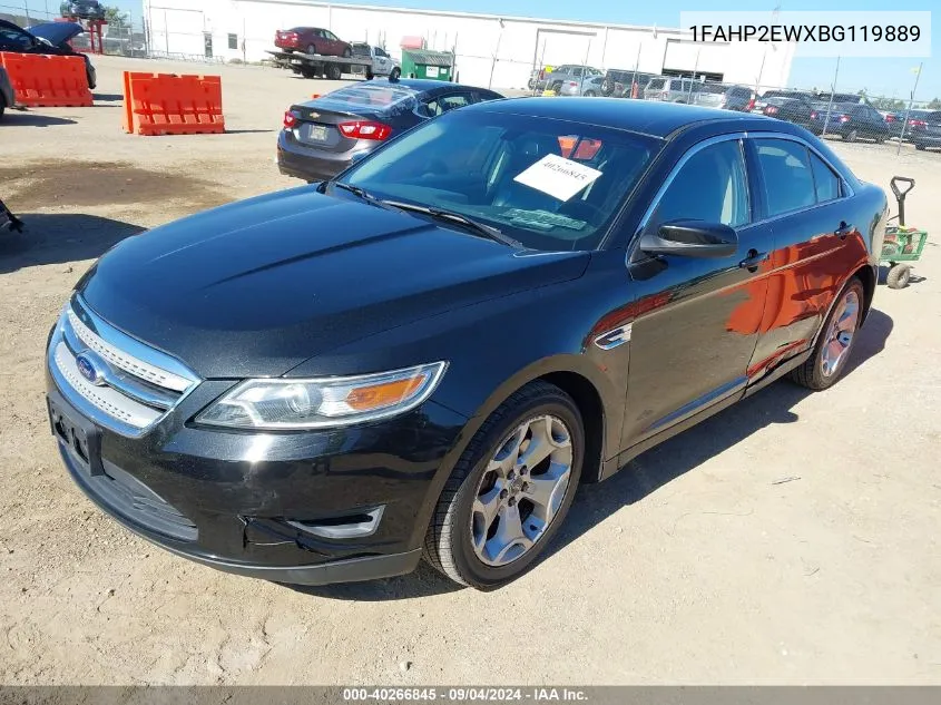 2011 Ford Taurus Sel VIN: 1FAHP2EWXBG119889 Lot: 40266845