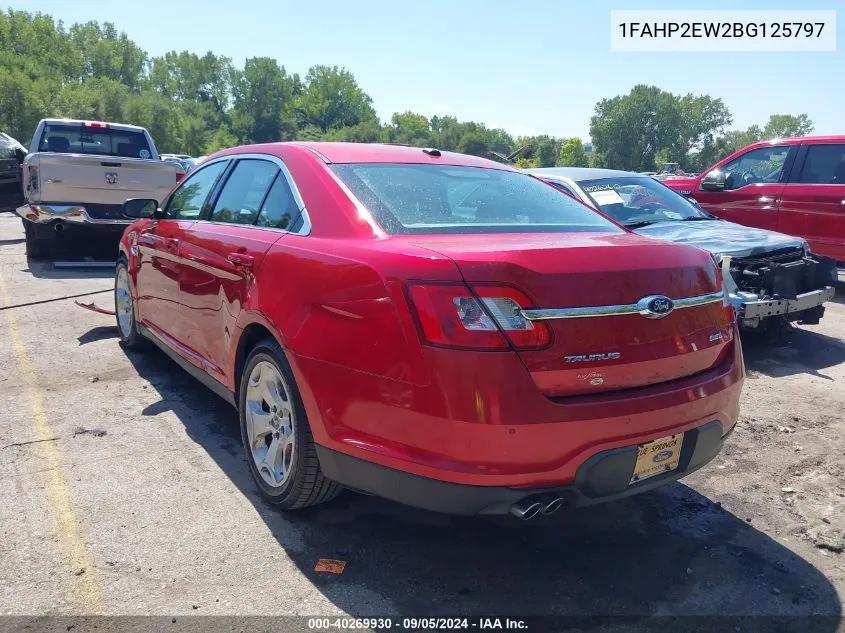 2011 Ford Taurus Sel VIN: 1FAHP2EW2BG125797 Lot: 40269930