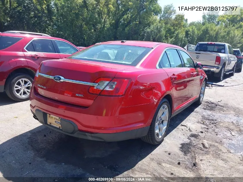 2011 Ford Taurus Sel VIN: 1FAHP2EW2BG125797 Lot: 40269930