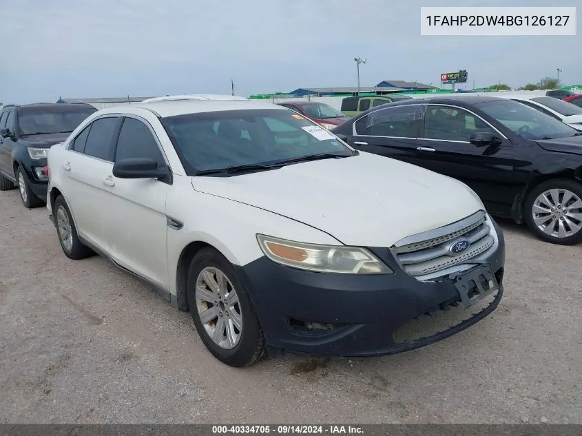 2011 Ford Taurus Se VIN: 1FAHP2DW4BG126127 Lot: 40334705