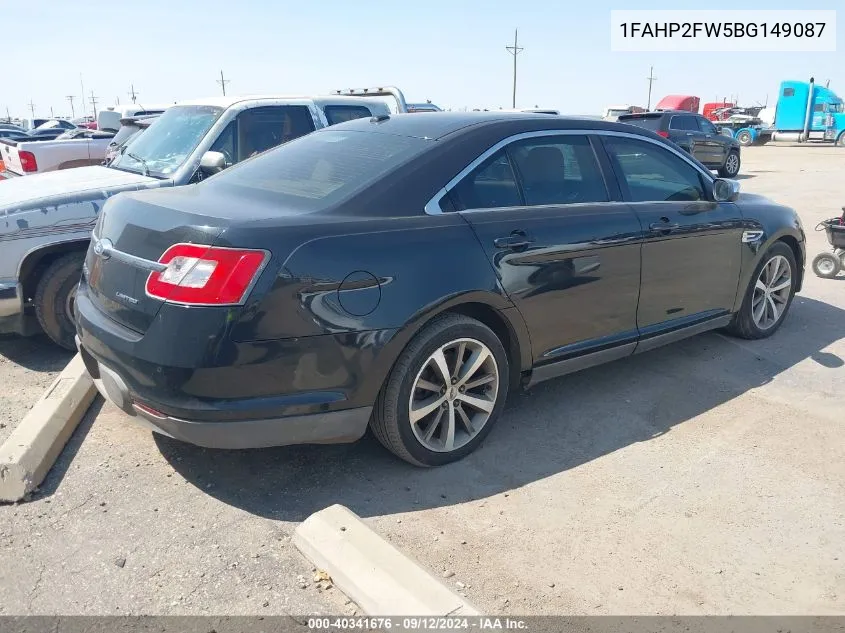 2011 Ford Taurus Limited VIN: 1FAHP2FW5BG149087 Lot: 40341676