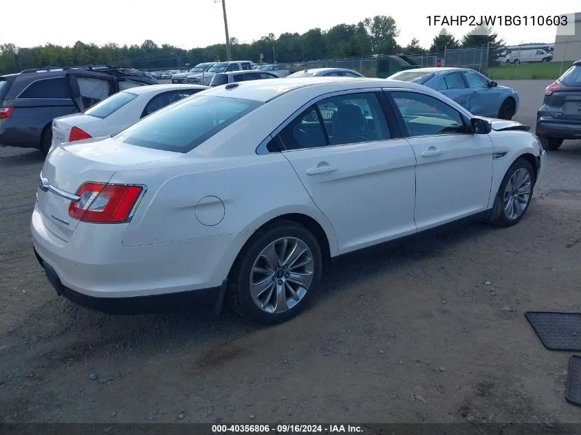 1FAHP2JW1BG110603 2011 Ford Taurus Limited