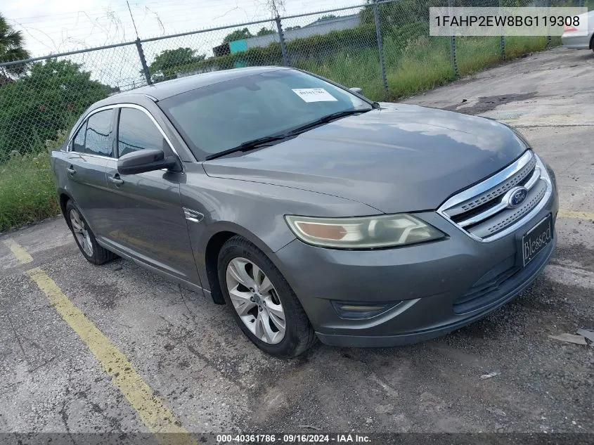 2011 Ford Taurus Sel VIN: 1FAHP2EW8BG119308 Lot: 40361786