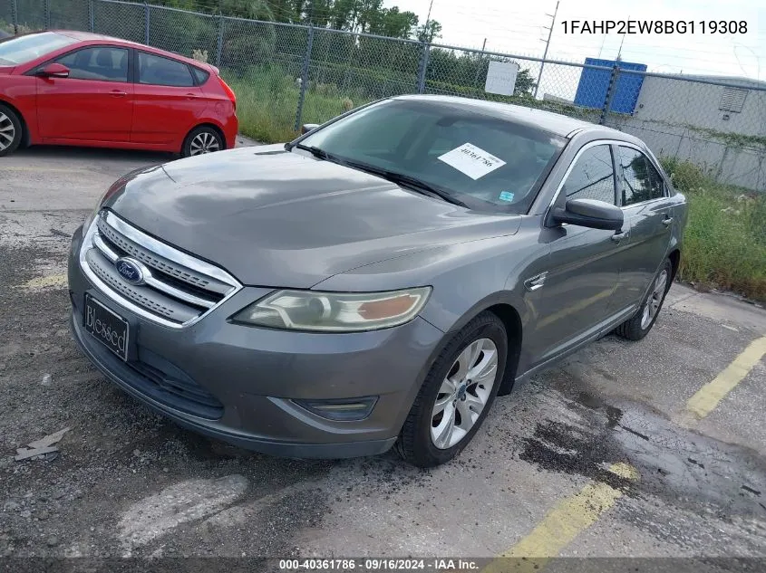 2011 Ford Taurus Sel VIN: 1FAHP2EW8BG119308 Lot: 40361786