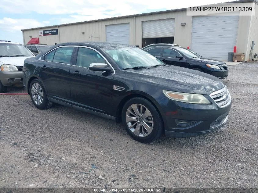 1FAHP2FW4BG113309 2011 Ford Taurus Limited