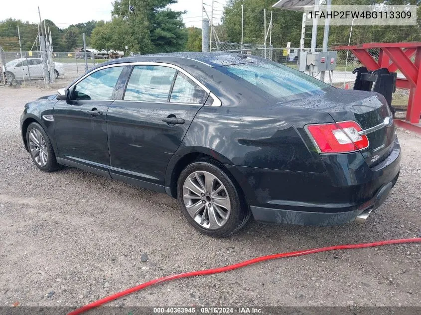 1FAHP2FW4BG113309 2011 Ford Taurus Limited