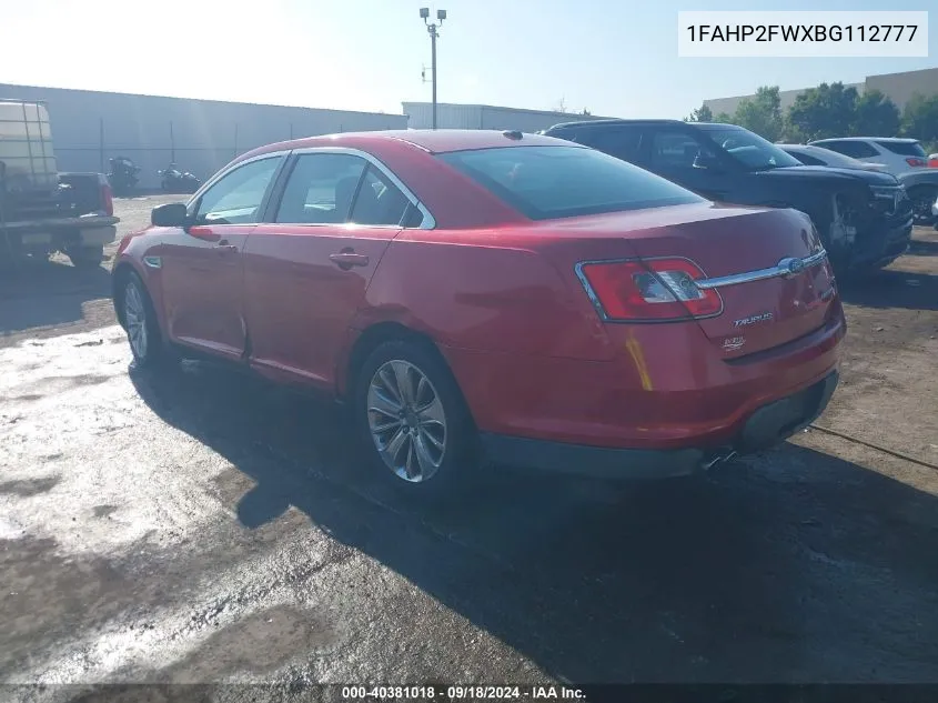 2011 Ford Taurus Limited VIN: 1FAHP2FWXBG112777 Lot: 40381018