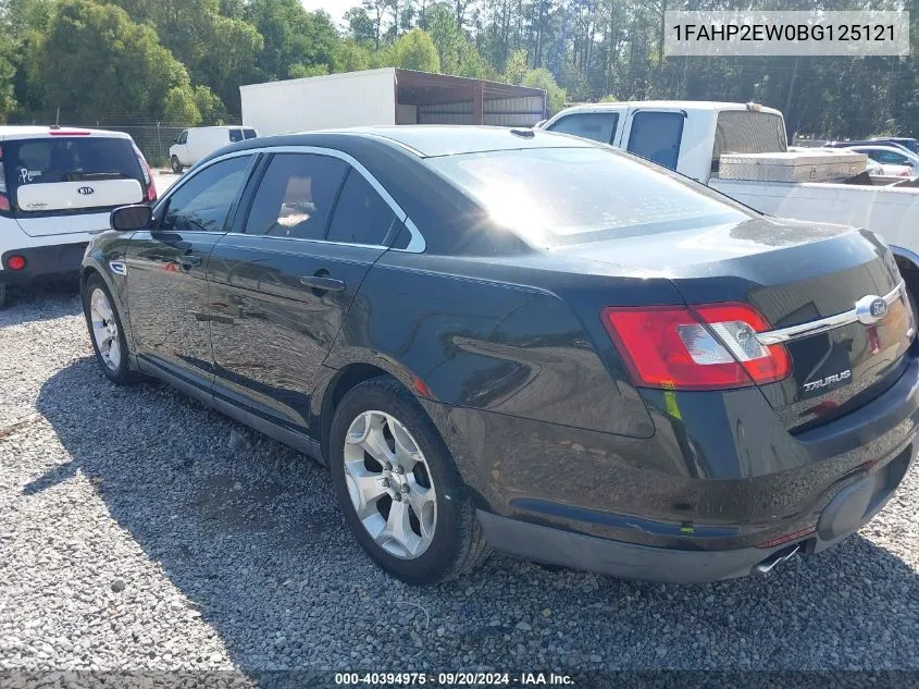 2011 Ford Taurus Sel VIN: 1FAHP2EW0BG125121 Lot: 40394975