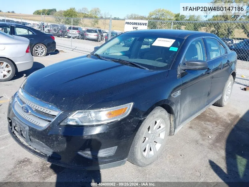 2011 Ford Taurus Se VIN: 1FAHP2DW4BG147186 Lot: 40400062