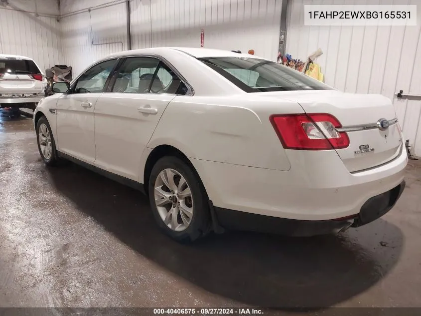 2011 Ford Taurus Sel VIN: 1FAHP2EWXBG165531 Lot: 40406575