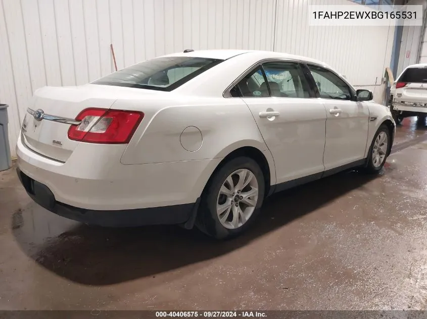 2011 Ford Taurus Sel VIN: 1FAHP2EWXBG165531 Lot: 40406575