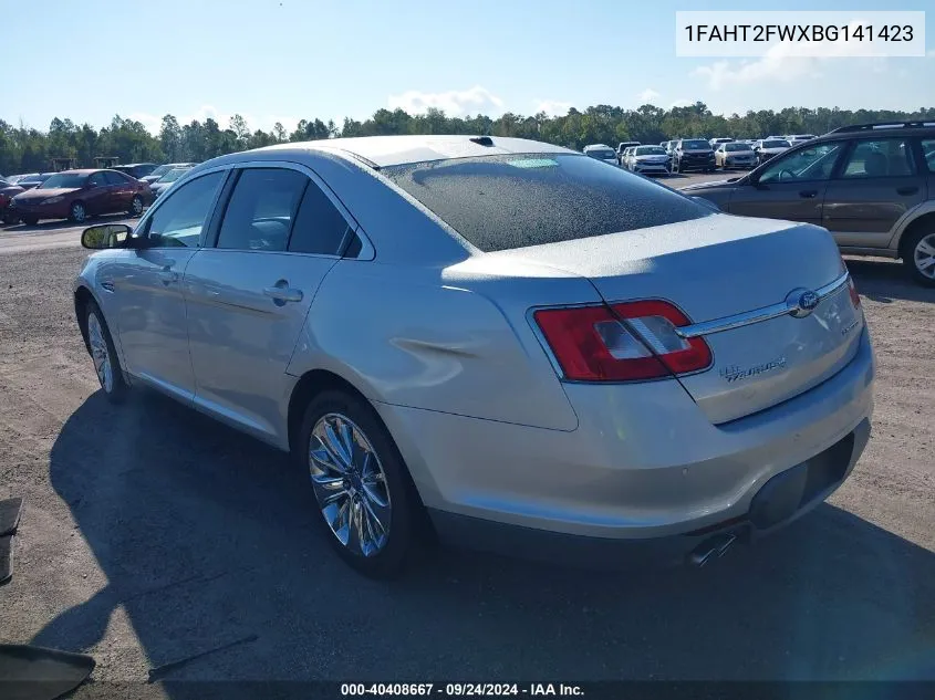 1FAHT2FWXBG141423 2011 Ford Taurus