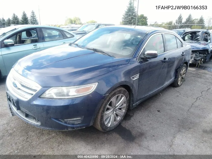 2011 Ford Taurus Limited VIN: 1FAHP2JW9BG166353 Lot: 40420890