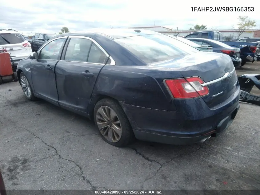 2011 Ford Taurus Limited VIN: 1FAHP2JW9BG166353 Lot: 40420890