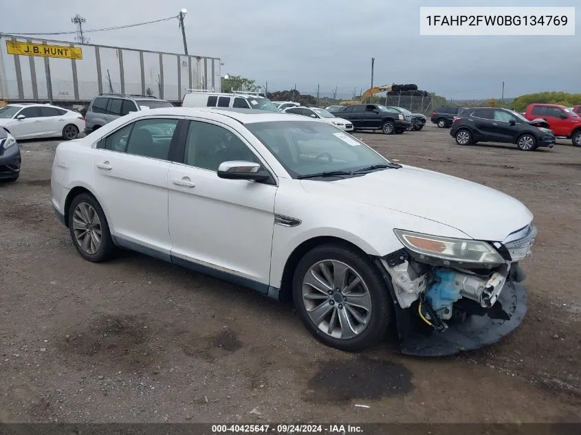 1FAHP2FW0BG134769 2011 Ford Taurus Limited