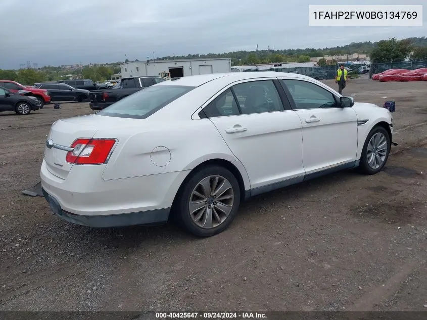 1FAHP2FW0BG134769 2011 Ford Taurus Limited