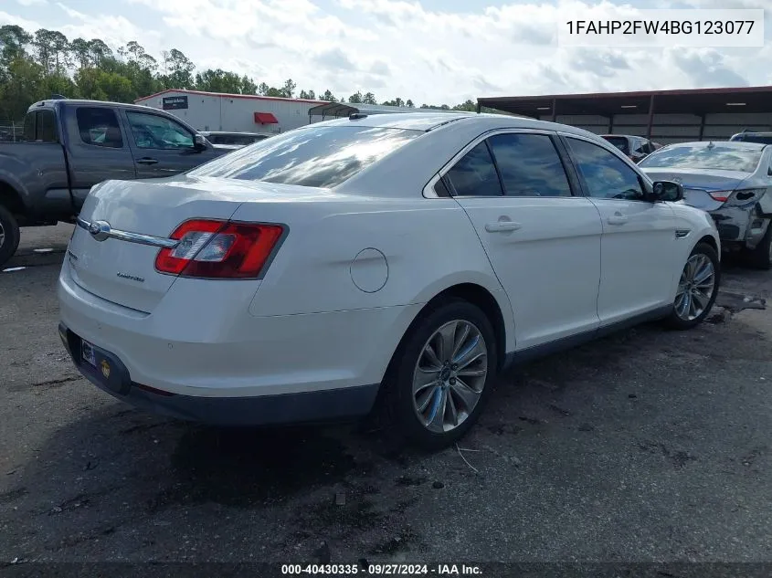 2011 Ford Taurus Limited VIN: 1FAHP2FW4BG123077 Lot: 40430335