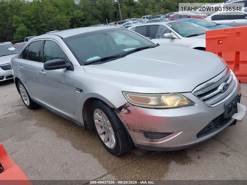 2011 Ford Taurus Se VIN: 1FAHP2DW1BG136548 Lot: 40437535