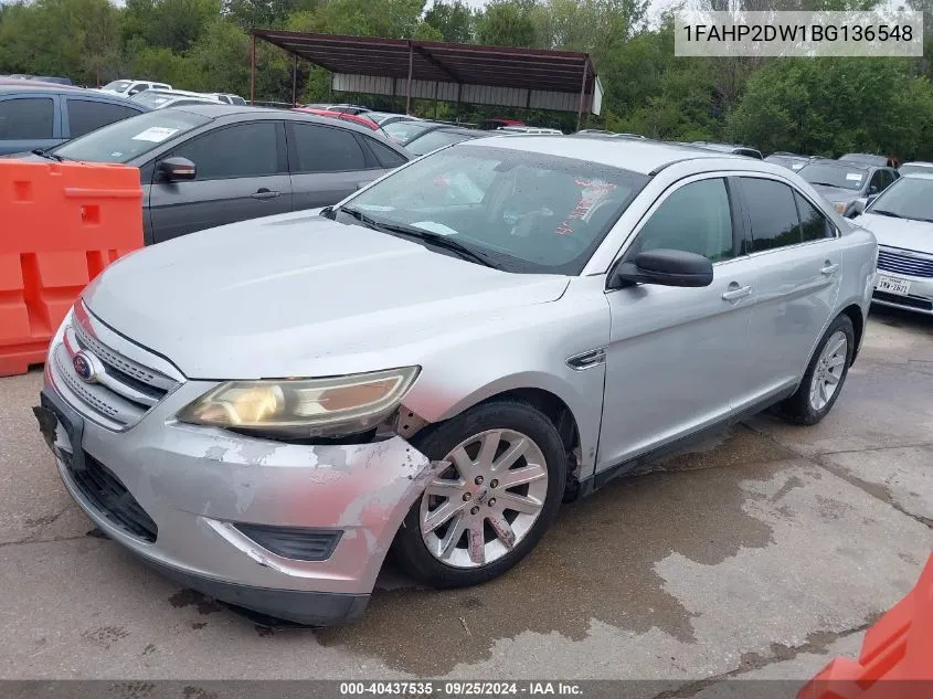 2011 Ford Taurus Se VIN: 1FAHP2DW1BG136548 Lot: 40437535