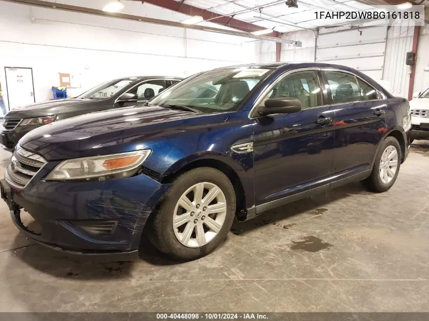 2011 Ford Taurus Se VIN: 1FAHP2DW8BG161818 Lot: 40448098