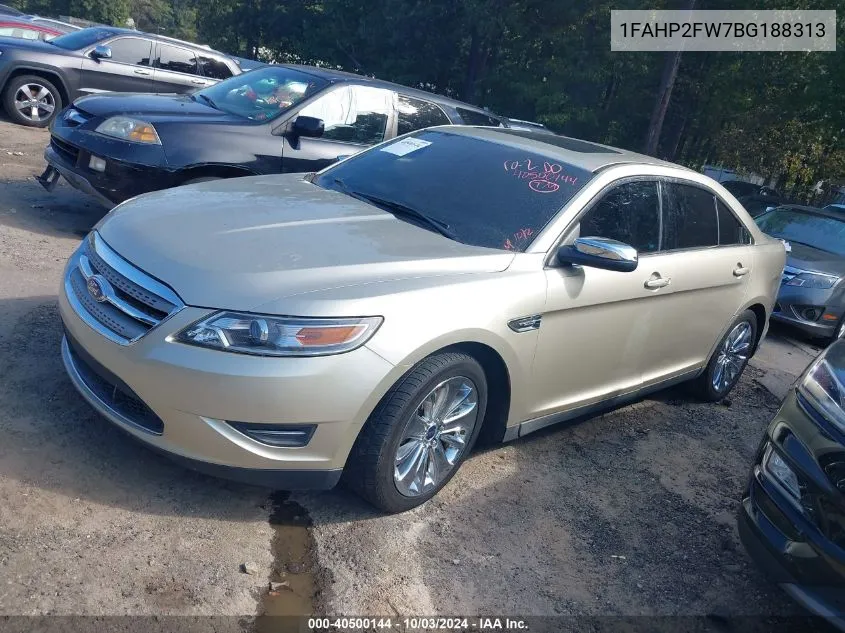 2011 Ford Taurus Limited VIN: 1FAHP2FW7BG188313 Lot: 40500144