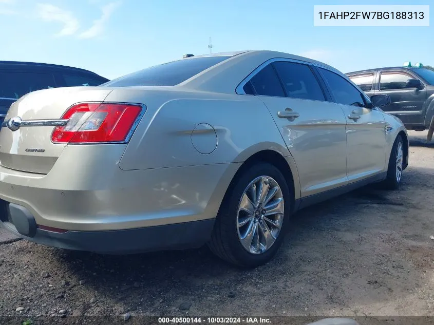 2011 Ford Taurus Limited VIN: 1FAHP2FW7BG188313 Lot: 40500144