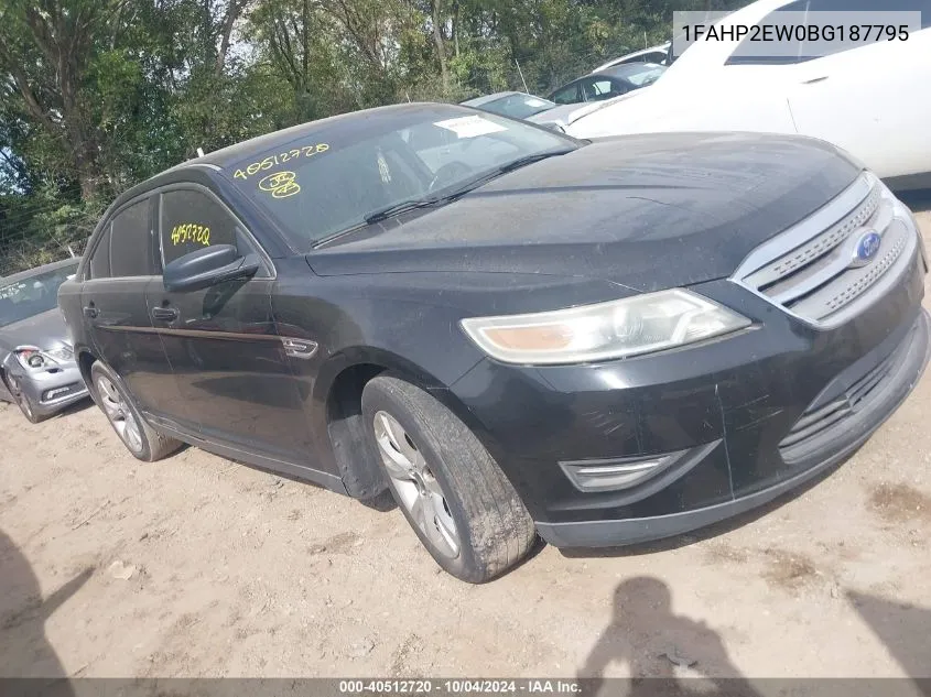 2011 Ford Taurus Sel VIN: 1FAHP2EW0BG187795 Lot: 40512720