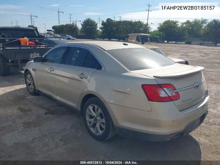 2011 Ford Taurus Sel VIN: 1FAHP2EW2BG185157 Lot: 40512813