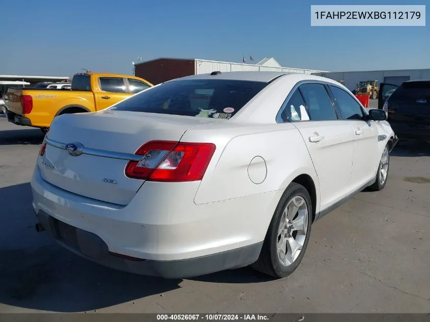 2011 Ford Taurus Sel VIN: 1FAHP2EWXBG112179 Lot: 40526067