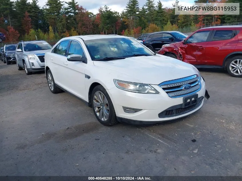 1FAHP2FW8BG115953 2011 Ford Taurus Limited