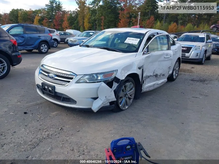 1FAHP2FW8BG115953 2011 Ford Taurus Limited