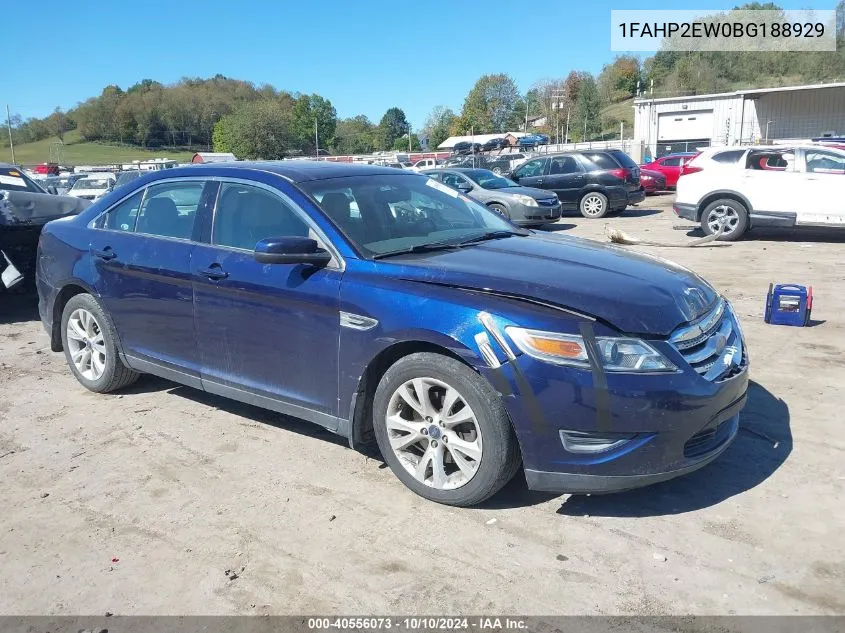 2011 Ford Taurus Sel VIN: 1FAHP2EW0BG188929 Lot: 40556073