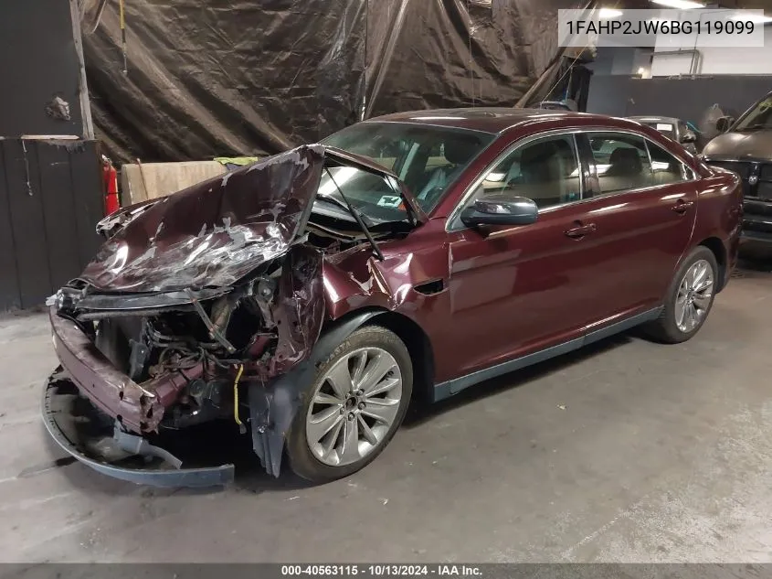 2011 Ford Taurus Limited VIN: 1FAHP2JW6BG119099 Lot: 40563115