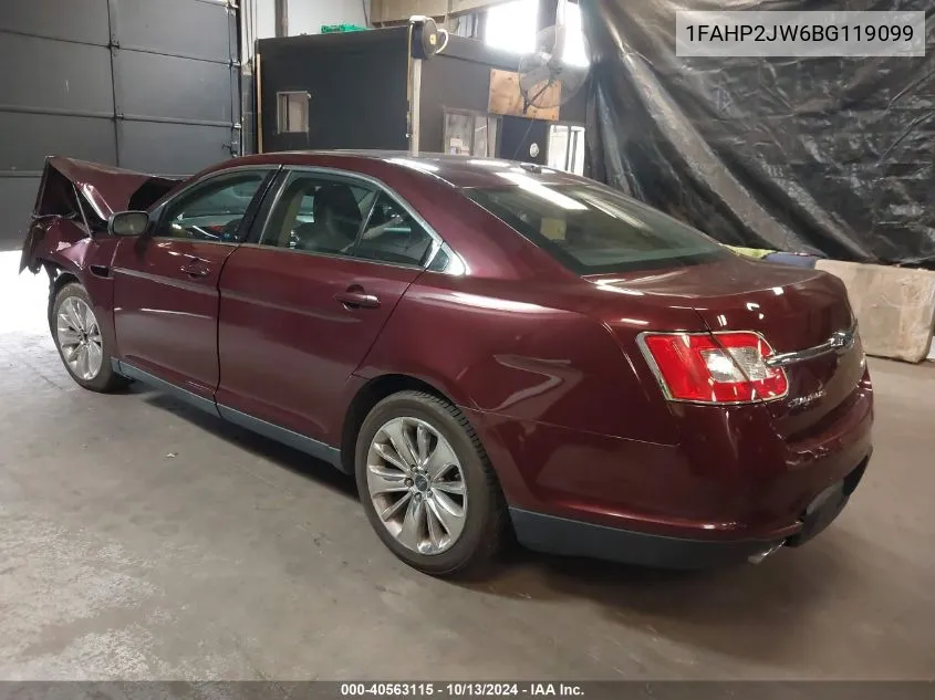 2011 Ford Taurus Limited VIN: 1FAHP2JW6BG119099 Lot: 40563115