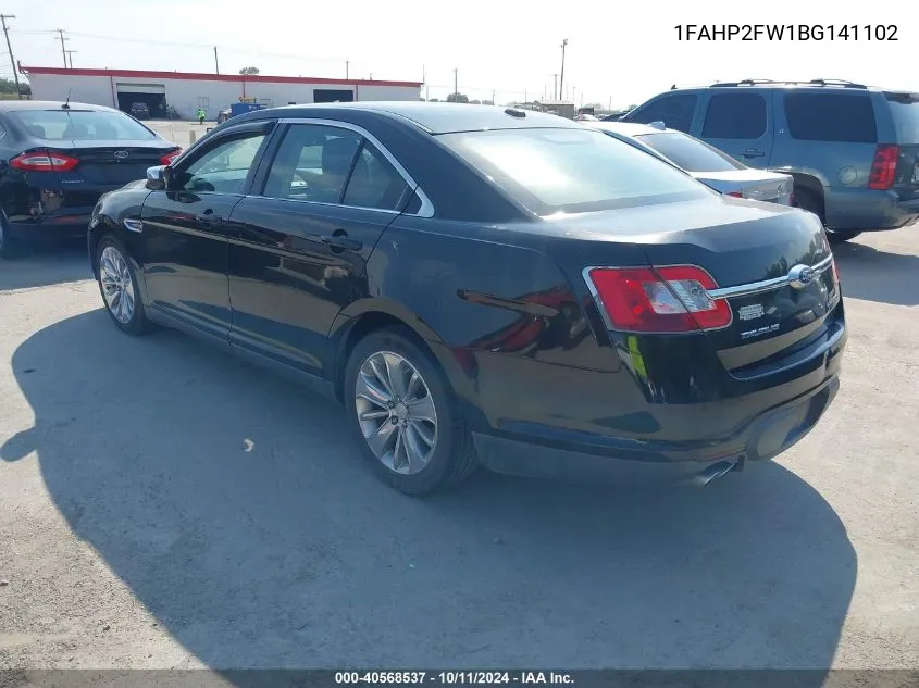 2011 Ford Taurus Limited VIN: 1FAHP2FW1BG141102 Lot: 40568537