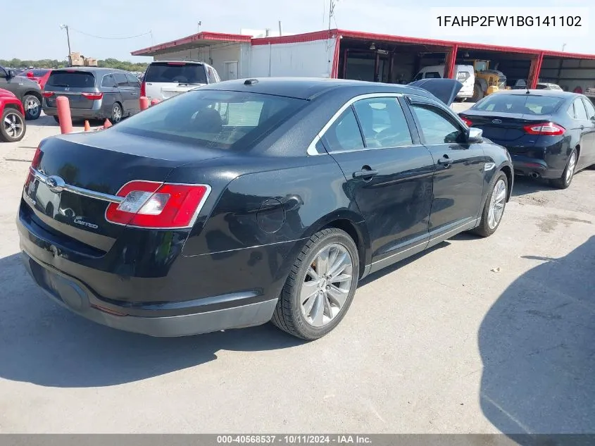 2011 Ford Taurus Limited VIN: 1FAHP2FW1BG141102 Lot: 40568537