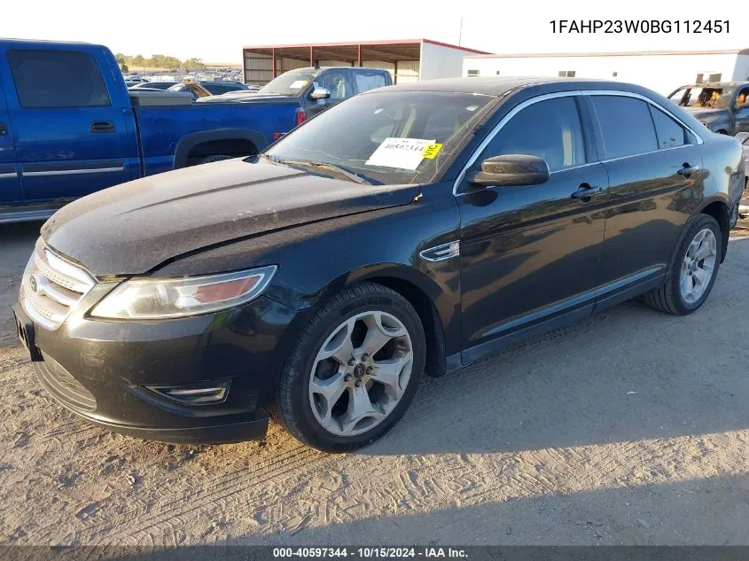 2011 Ford Taurus VIN: 1FAHP23W0BG112451 Lot: 40597344