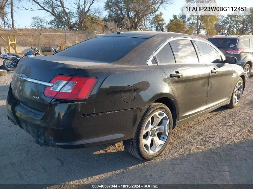 2011 Ford Taurus VIN: 1FAHP23W0BG112451 Lot: 40597344