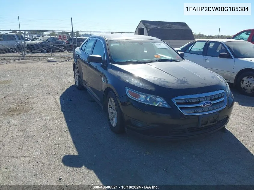 2011 Ford Taurus Se VIN: 1FAHP2DW0BG185384 Lot: 40606521