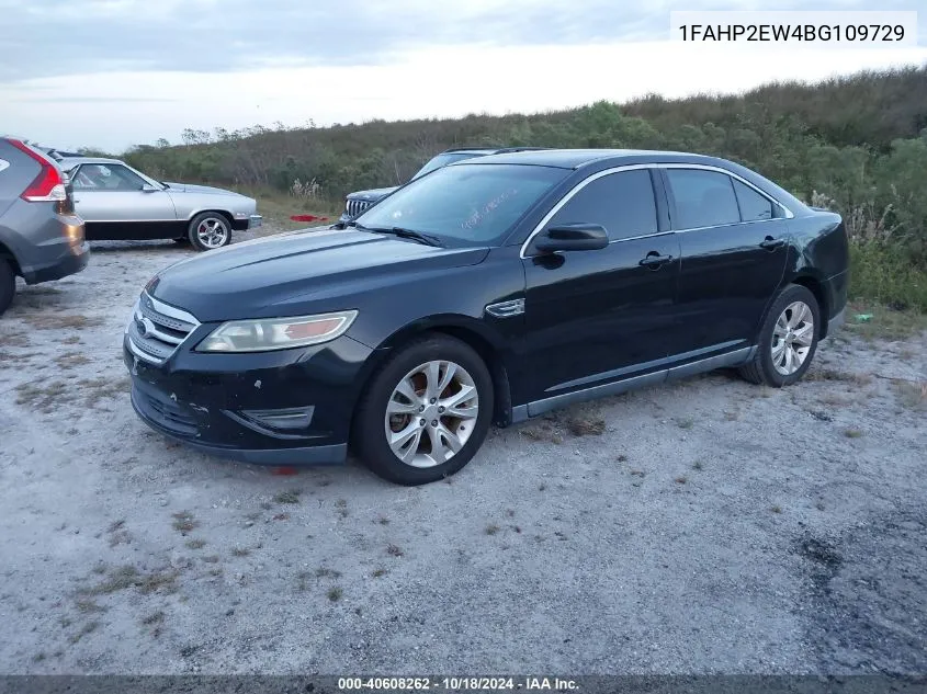 2011 Ford Taurus Sel VIN: 1FAHP2EW4BG109729 Lot: 40608262