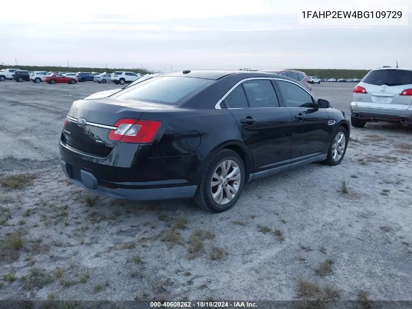 2011 Ford Taurus Sel VIN: 1FAHP2EW4BG109729 Lot: 40608262