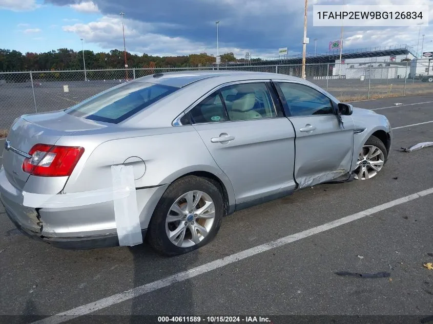 2011 Ford Taurus Sel VIN: 1FAHP2EW9BG126834 Lot: 40611589