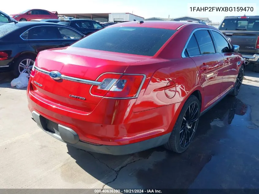 2011 Ford Taurus Limited VIN: 1FAHP2FWXBG159470 Lot: 40636390