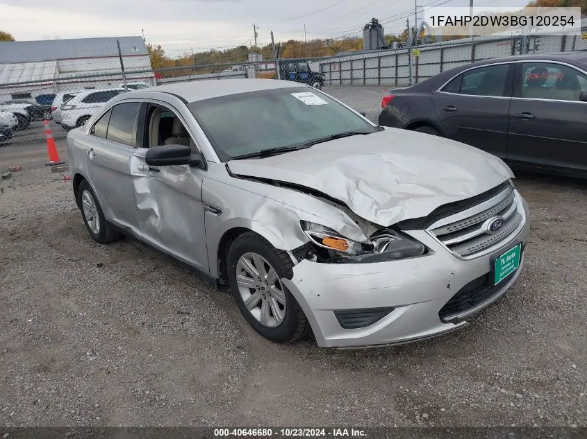 2011 Ford Taurus Se VIN: 1FAHP2DW3BG120254 Lot: 40646680